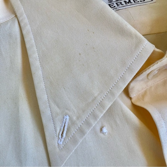 Authentic vintage Hermes dress shirt embroidered pocket logo size 41-16 “AS IS” - Picture 8 of 11